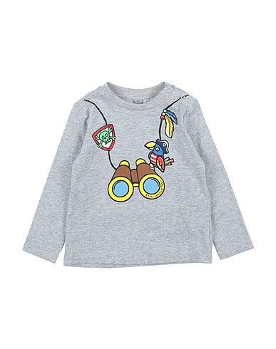 STELLA McCARTNEY KIDS T-shirt Light grey 100% Cotton, Elastane