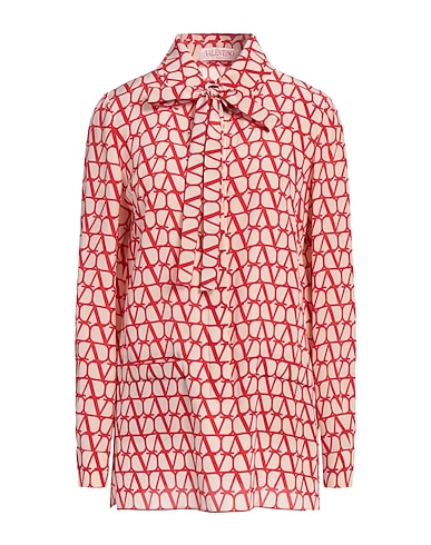 VALENTINO GARAVANI Patterned shirts & blouses ROSSO 100% Silk