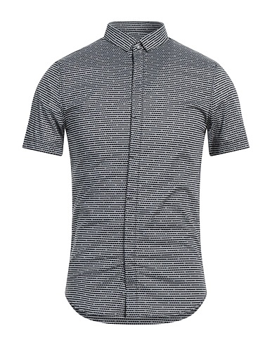 ARMANI EXCHANGE Patterned shirt Black 97% Cotton, 3% Elastane