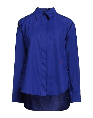 VICTORIA BECKHAM Hemden und Blusen einfarbig Königsblau 100% Organische Baumwolle, Polyester, Recyceltes Polyester