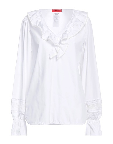 MAX&Co. Solid colour shirts & blouses Ivory 100% Cotton