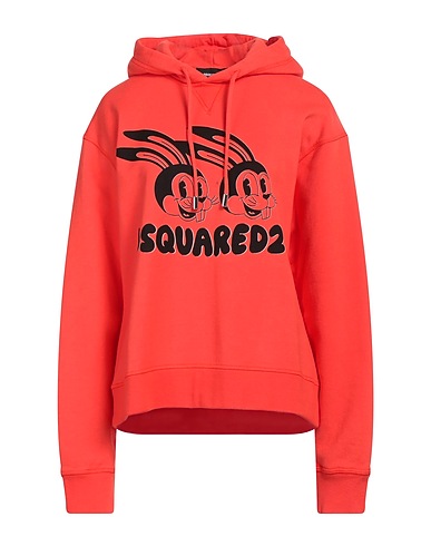 DSQUARED2 Hooded track jacket  Orange 100% Cotton