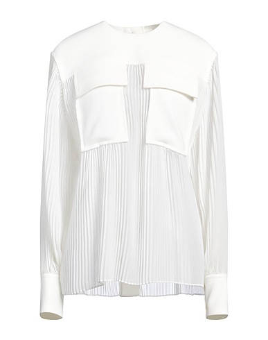 PROENZA SCHOULER Top Off white 100% Polyester, Triacetate