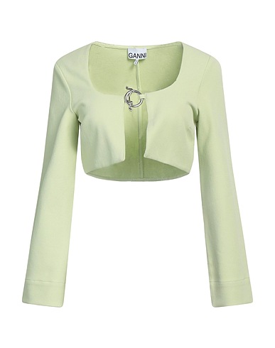 GANNI Shrug Light green 69% Polyester, 29% Viscose, 2% Elastane