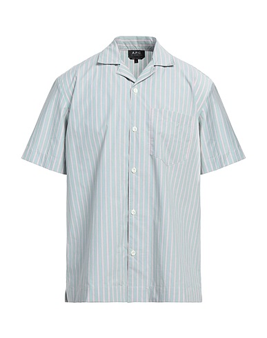 A.P.C. Striped shirt Sage green 100% Cotton