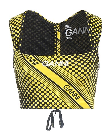 GANNI Top Yellow 75% Recycled polyamide, 25% Elastane