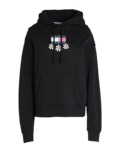TOMMY JEANS Hooded track jacket  Black 100% Cotton