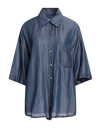 TRUSSARDI デニムシャツ ブルー テンセル 100%