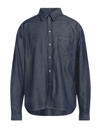 TRUSSARDI Denim shirt Blue 63% Cotton, 33% Lyocell, 4% Elastane