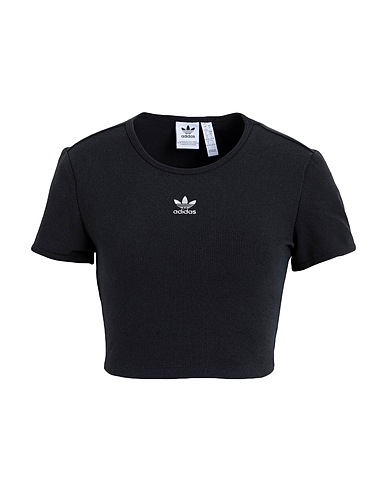 ADIDAS ORIGINALS Crop top Nero 43% Cotone, 43% Viscosa, 14% Elastan