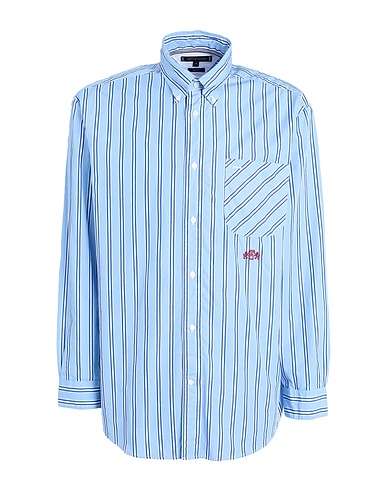 TOMMY HILFIGER Striped shirt Light blue 100% Cotton