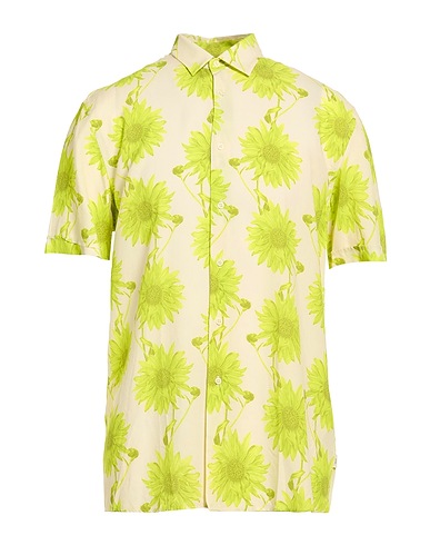 LIU •JO MAN Patterned shirt Light green 100% Viscose