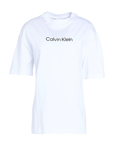 CALVIN KLEIN T-shirt Λευκό 100% Βαμβάκι