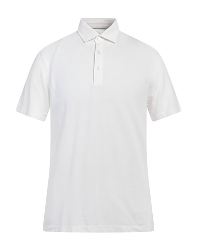 ZEGNA Polo Bianco 54% Cotone, 46% Seta