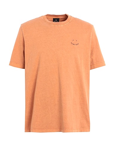 PS PAUL SMITH Basic T-shirt Salmon pink 100% Organic cotton