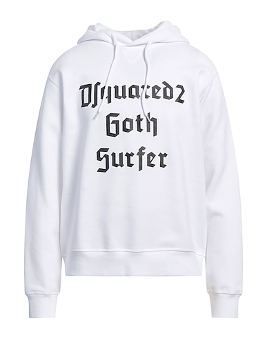 DSQUARED2 Hooded sweatshirt White 100% Cotton, Elastane