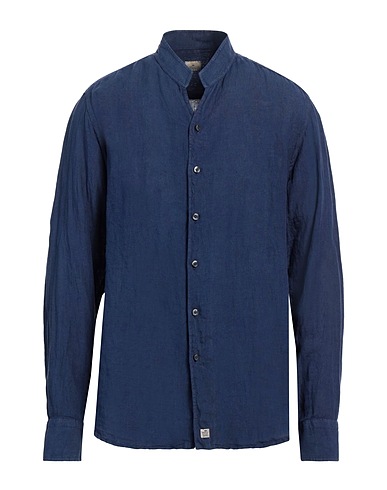 SONRISA Einfarbiges Hemd Blau 100% Leinen