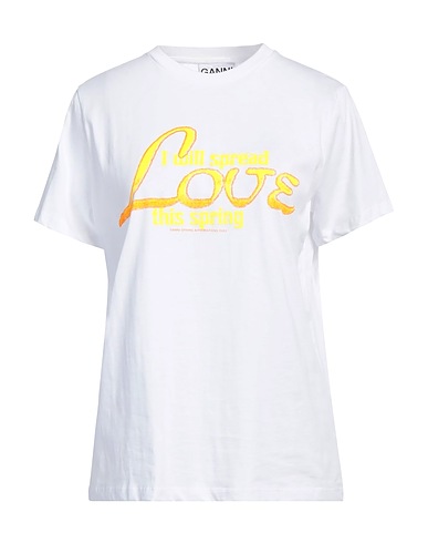 GANNI T-shirt White 100% Organic cotton