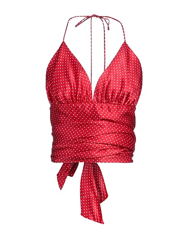 ALEXANDRE VAUTHIER Top Rosso 100% Seta