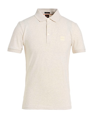 BOSS Polo shirt Ivory 97% Cotton, 3% Elastane