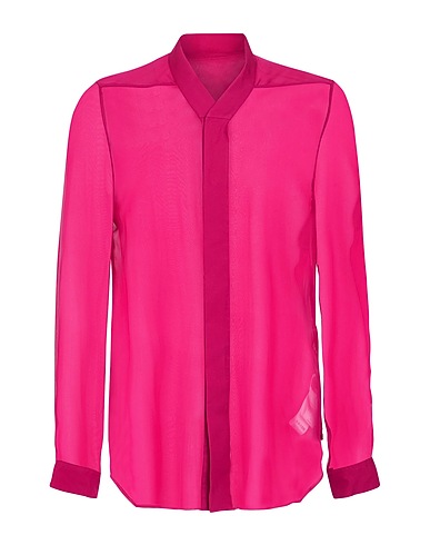 RICK OWENS Solid colour shirt Magenta 100% Silk