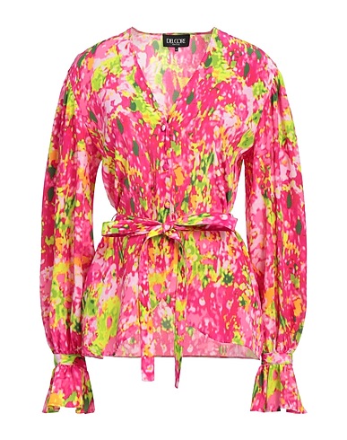 DEL CORE Floral shirts & blouses Fuchsia 100% Silk