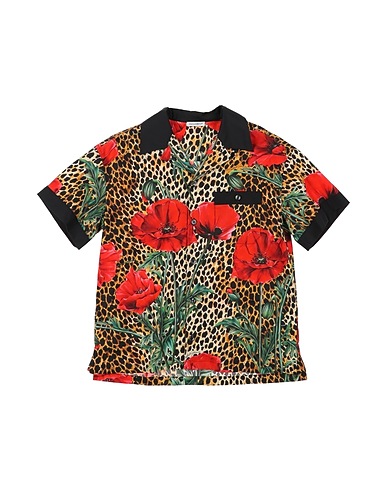 DOLCE&GABBANA 柄入りシャツ サンド コットン 100%