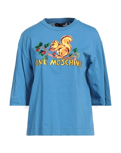 LOVE MOSCHINO T-shirt Azure 100% Cotton, Elastane