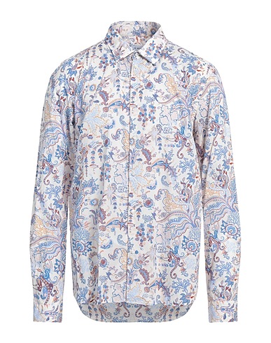MANUEL RITZ Patterned shirt Ivory 100% Cotton