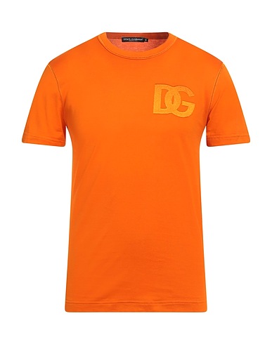 DOLCE&GABBANA T-shirt Orange 100% Cotton, Viscose