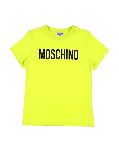 MOSCHINO TEEN T-shirt Lime green 95% Cotton, 5% Elastane