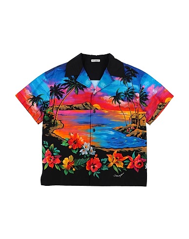 DOLCE&GABBANA Patterned shirt Black 100% Cotton