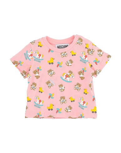 MOSCHINO BABY T-shirt Pink 100% Cotton, Elastane