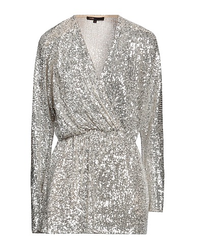 MAJE Jumpsuits and Dungarees Silver 95% Polyester, 5% Elastane, Viscose