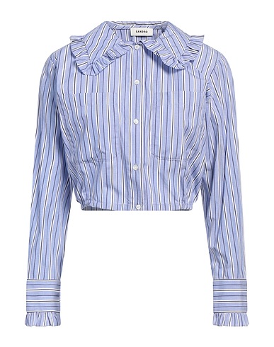 SANDRO Striped shirt 100% Cotton, Mother-of-pearl