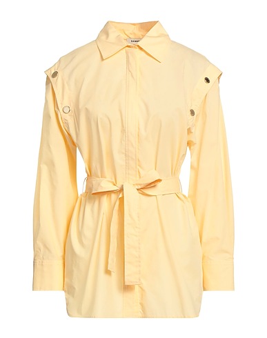 SANDRO Solid colour shirts & blouses Apricot 100% Cotton, Mother-of-pearl