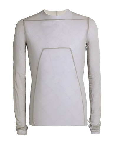 RICK OWENS T-shirt Light grey 92% Cupro, 8% Elastane