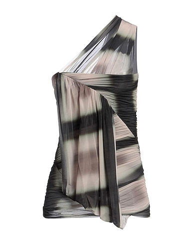 RICK OWENS One-shoulder top Grey 92% Cupro, 8% Elastane