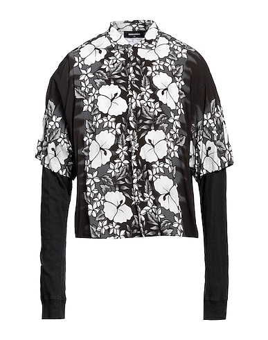 DSQUARED2 Patterned shirt Black 100% Viscose