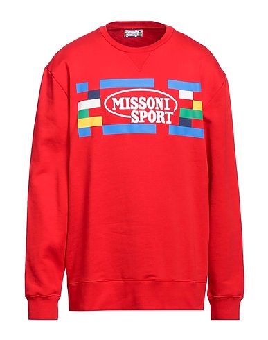 MISSONI Sweatshirt SPORT Rot 100% Baumwolle