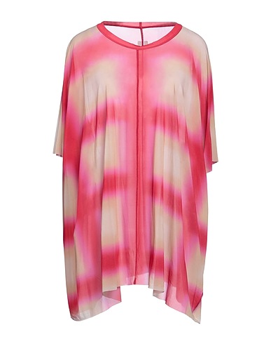 RICK OWENS Oversize-T-Shirt Fuchsia 92% Cupro, 8% Elastane