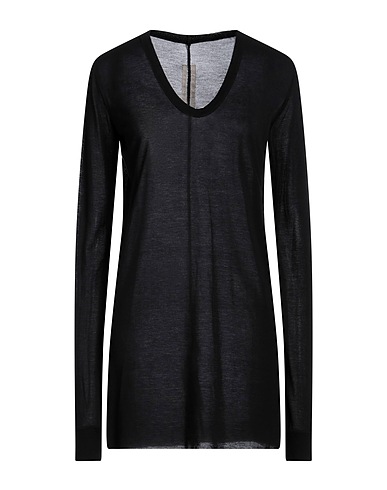 RICK OWENS Basic T-shirt Black 88% Viscose, 12% Silk