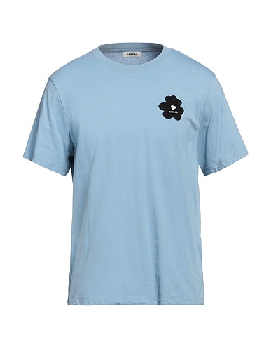 SANDRO Ｔシャツ ブルーグレー コットン 100% / ポリウレタン / アクリル / ウール