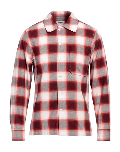 SANDRO Checked shirt Brick red 100% Cotton
