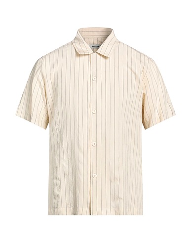 SANDRO Striped shirt Cream 85% Viscose, 15% Polyamide