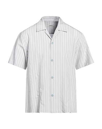 SANDRO Gestreiftes Hemd Himmelblau 85% Viskose, 15% Polyamid