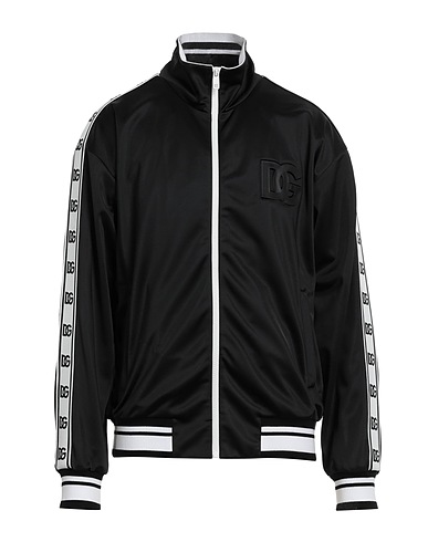 DOLCE&GABBANA Sweatshirt Black 100% Polyester, Cotton, Elastane
