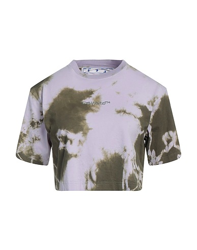 OFF-WHITE™ Crop top Lilac 100% Cotton, Glass