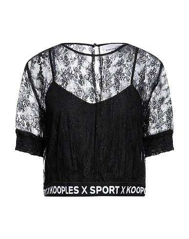 THE KOOPLES Top Black 95% Polyester, 5% Elastane