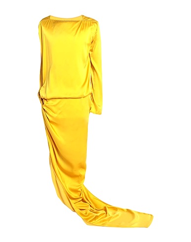 RICK OWENS Solid color shirt Yellow 100% Silk